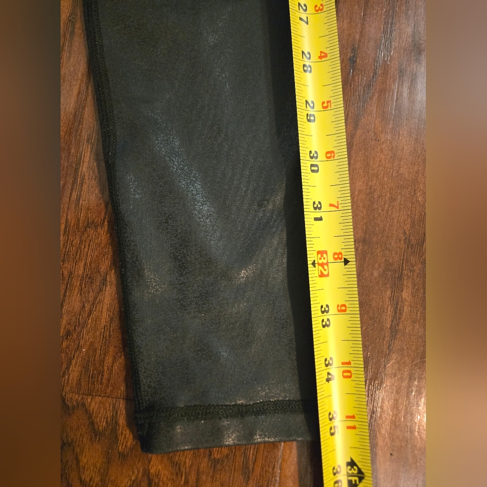 Aerie Offline Dark Green Faux Leather Ankle Small Leggings - Picture 6 of 7